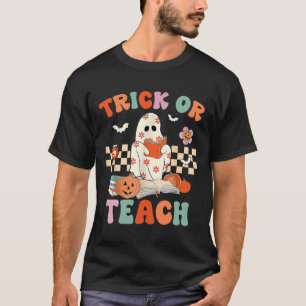 T-shirt Ou Enseigner Super Halloween Retro Floral Gho
