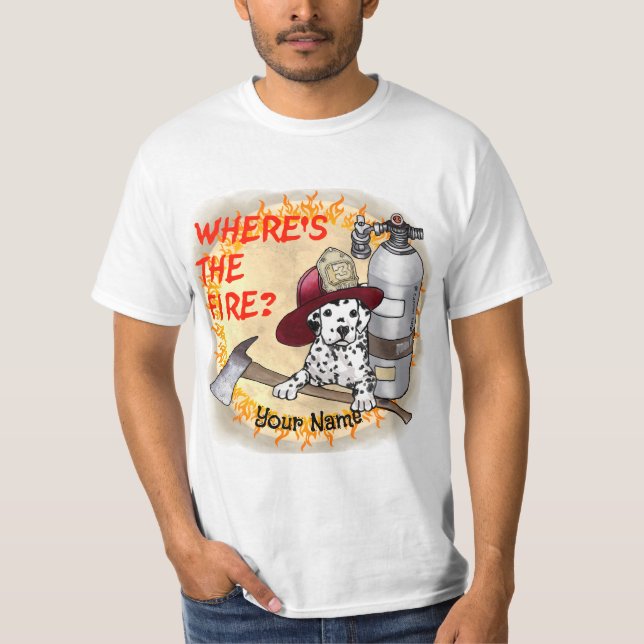 T-shirt Où est le pompier (Devant)