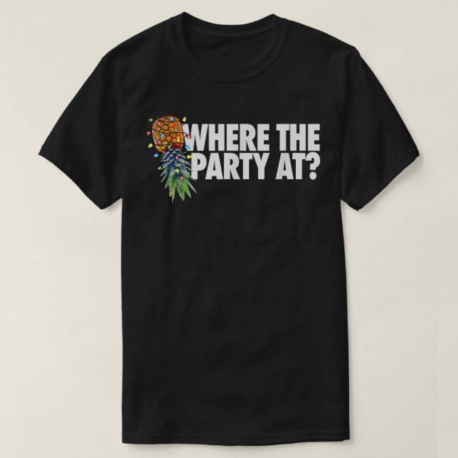 T-shirt Où la fête de Noël à l'envers de l'ananas (Design devant)