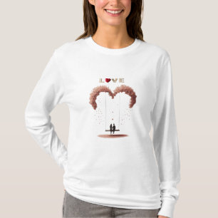 T-shirt Où l'amour fait tomber doucement les pétales entre