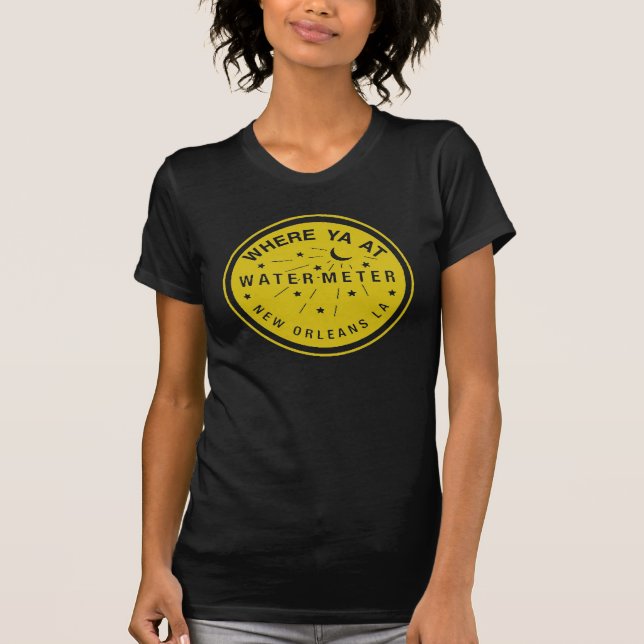 T-shirt Où Le Compteur De La Nouvelle-Orléans Couvre Jaune (Devant)