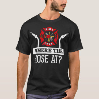 T-shirt Où Le Tuyau Du Pompier Amusant Pompier Flamand