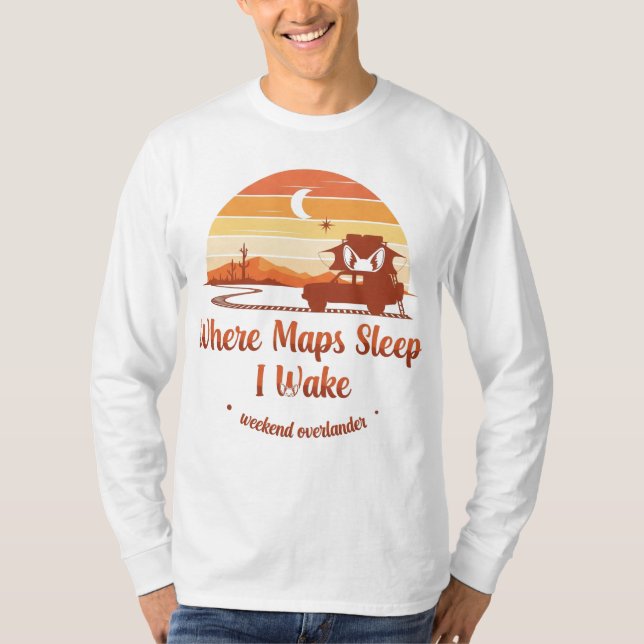 T-shirt Où les cartes dorment je me réveille - Aventure te (Devant)