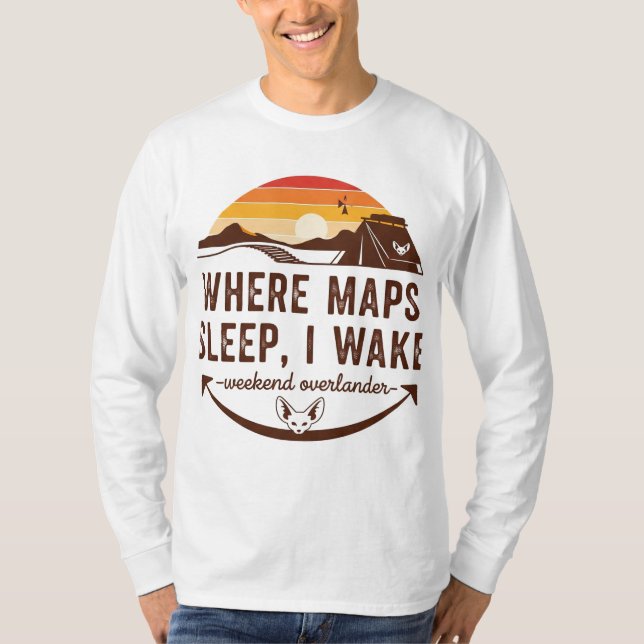T-shirt Où les cartes dorment je me réveille - Hebdomadair (Devant)
