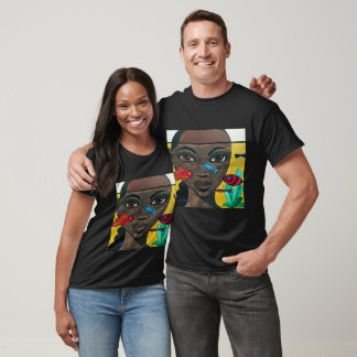 T-shirt Où les pensées nagent | Art de femme noire afrocen