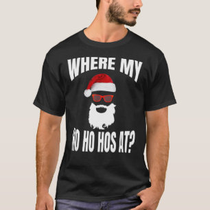 T-shirt Où Mes Hôtes À Noël - Père Noël Ho Ho Hos