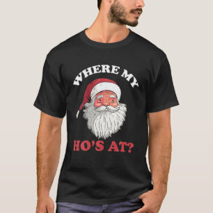 T-shirt Où Mes Hôtes À Noël Père Noël Humour Adulte Amusan