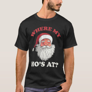 T-shirt Où Mes Hôtes Au Pajamas De Noël Père Noël Humo Adu