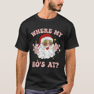 T-shirt Où Mes Portes À Père Noël Super Avec Des Verres