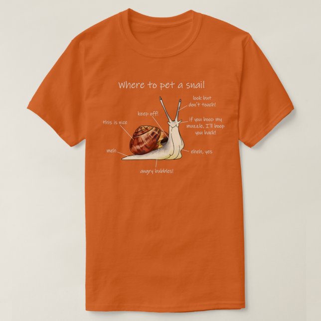 T-shirt Où mettre une version sombre d'escargot (Design devant)