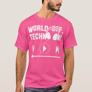 T-shirt Où monde de techno à musique fête dansante