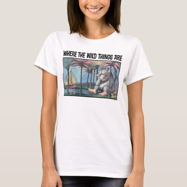 T-shirt Où sont les monstres ? | Couverture de livre (Devant)