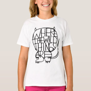 T-shirt Où sont les monstres   Croquis de monstre