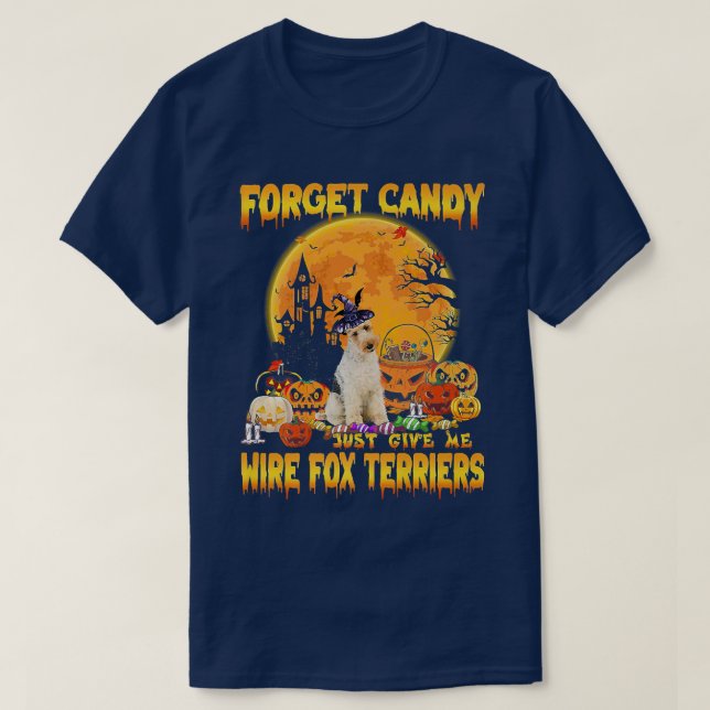T-shirt Oubliez Candy Donne-Moi Juste Le Fil Pour Citrouil (Design devant)