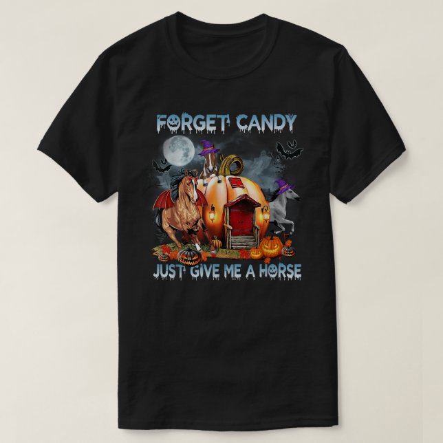 T-shirt Oubliez les bonbons, donnez-moi simplement une mai (Design devant)
