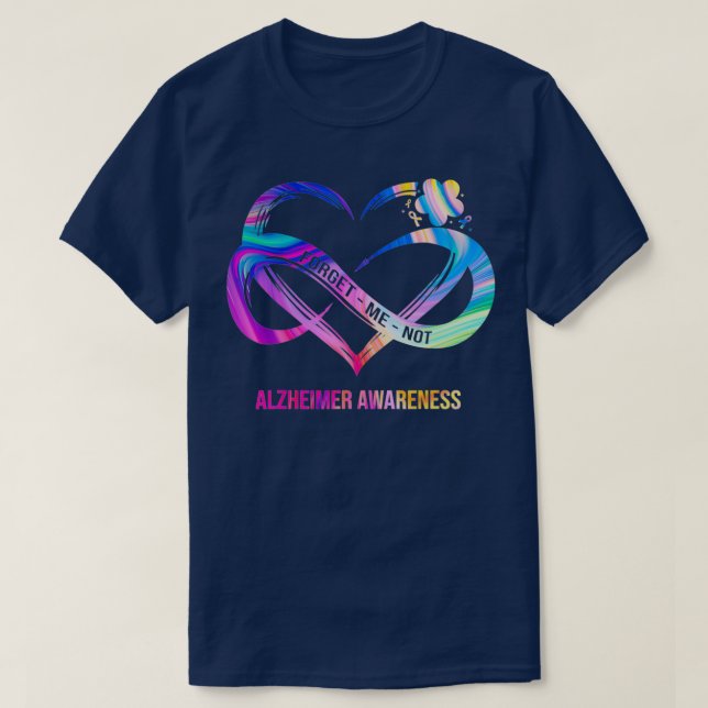 T-shirt Oubliez-moi Pas Alzheimer Sensibilisation Fleur ca (Design devant)
