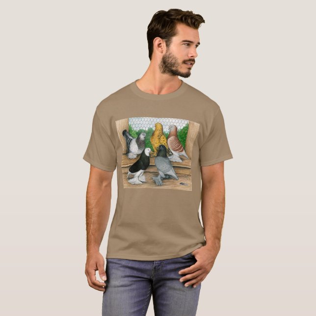 T-shirt Ouest de l'Angleterre Tumbler Pigeons (Devant entier)