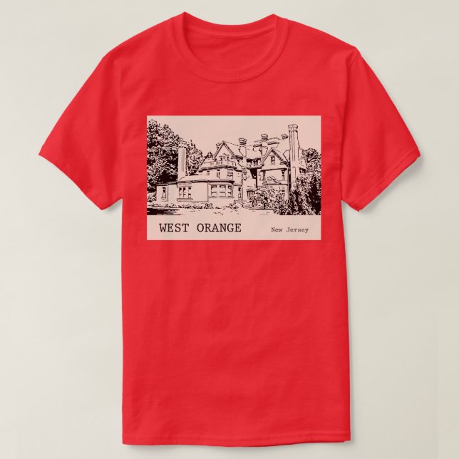 T-shirt Ouest Orange New Jersey 1 (Design devant)