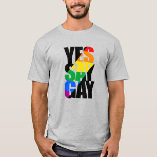 T-shirt Oui à l'homosexualité - Bannière arc-en-ciel