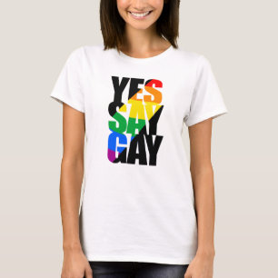 T-shirt Oui à l'homosexualité - Bannière arc-en-ciel