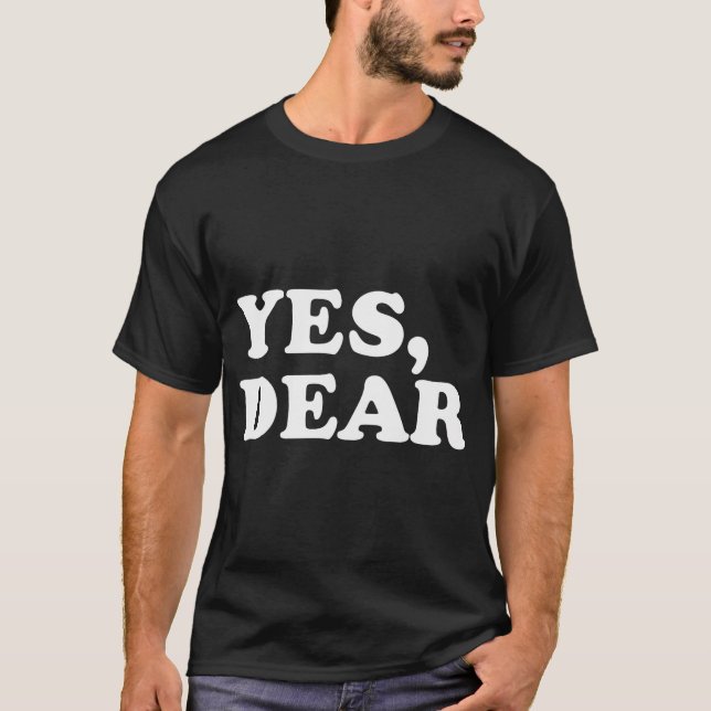 T-shirt Oui Cher mari marié à mari déshabillé Valentine' (Devant)
