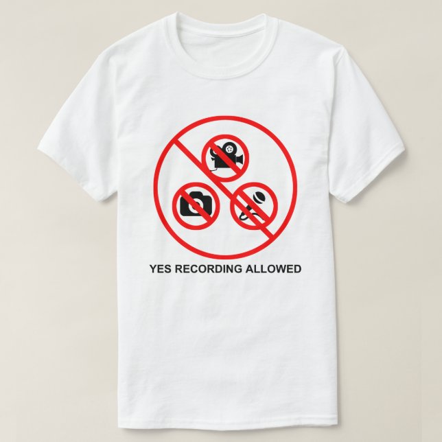 T-shirt Oui enregistrement permis (Design devant)