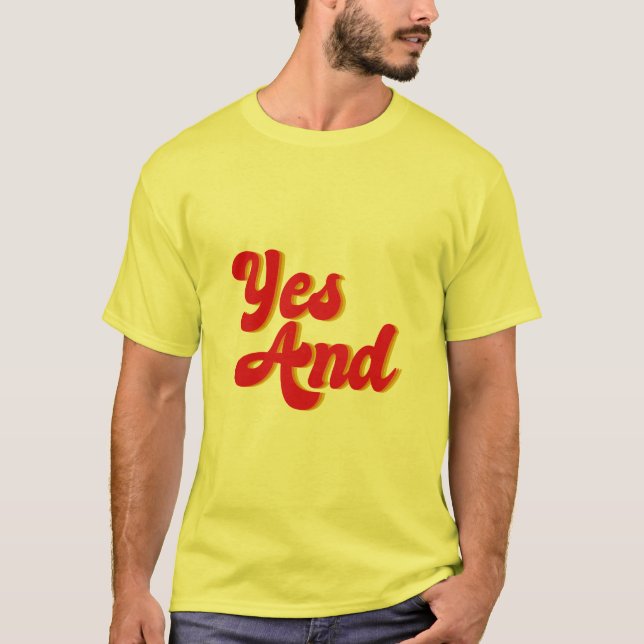 T-shirt Oui Et Le Comédien Du Club De Comédie D'improvisat (Devant)