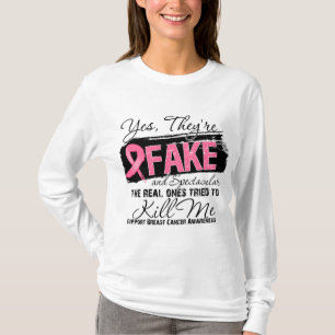 T-shirt Oui faux de Theyre et Spectacular - cancer du sein