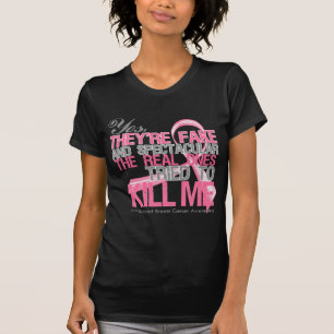 T-shirt Oui faux et Spectacular - cancer du sein