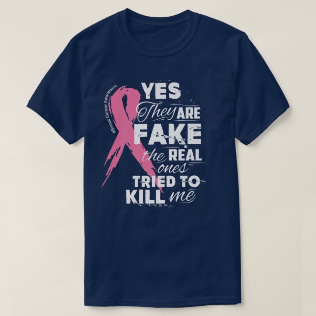 T-shirt Oui, ils sont faux les vrais qui ont essayé de me  (Design devant)