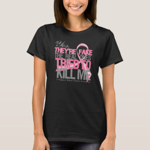 T-shirt Oui ils sont faux v2 - cancer du sein