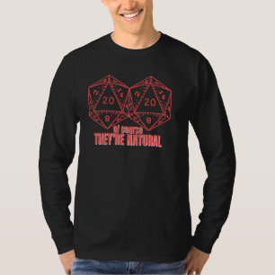 T-shirt Oui, ils sont Natural 20 d20 dice RPG gamer girl