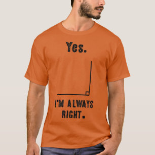 T-shirt Oui Ix27m Toujours Droite Funny Math Enseignant Pl