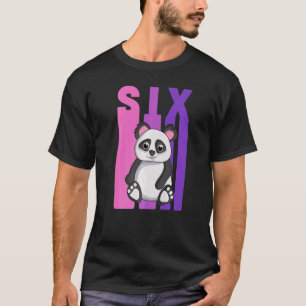 T-shirt Oui J'ai 6 ans Panda thème 6e anniversaire Partie