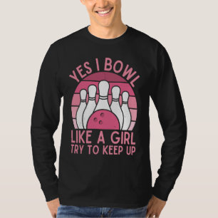 T-shirt Oui Je bosse comme une fille Rose Retro Sunset Dis