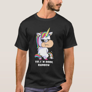 T-shirt Oui, Je Fais Arc-En-Ciel, Unicorne Drôle