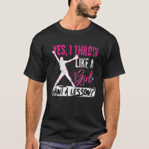 T-shirt Oui Je Jette Comme Une Fille Cool Pitchers Drôle S
