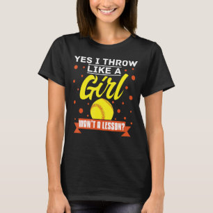 T-shirt Oui Je Jette Comme Une Fille Veut Une Leçon De Sof