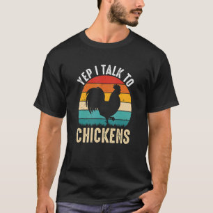 T-shirt Oui, Je Parle À Chickens Damen Herren Hühner Bäuer