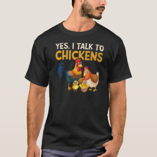 T-shirt Oui Je Parle À Chickens Farm Chicken Farmer 1