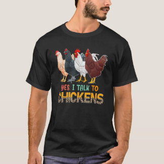 T-shirt Oui Je Parle À La Ferme De Poulet Léopard