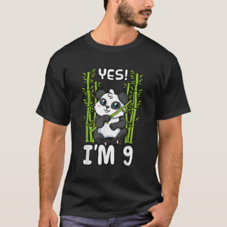 T-shirt Oui Je Suis 9 Panda Thème Anniversaire Fête Py