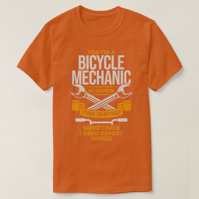 T-shirt Oui Je Suis Mécanicien À Vélo (Design devant)