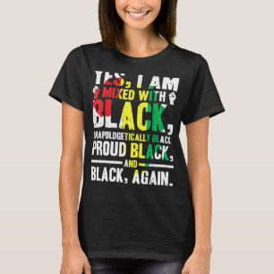 T-shirt Oui.Je.Suis Mélangé Avec Noir.Noir.Histoire.Mois