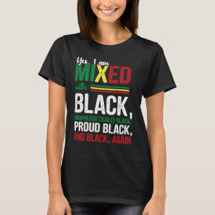 T-shirt Oui Je suis mélangé avec un H noir sans apologèse
