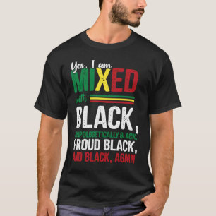 T-shirt Oui Je suis mélangé avec un H noir sans apologèse