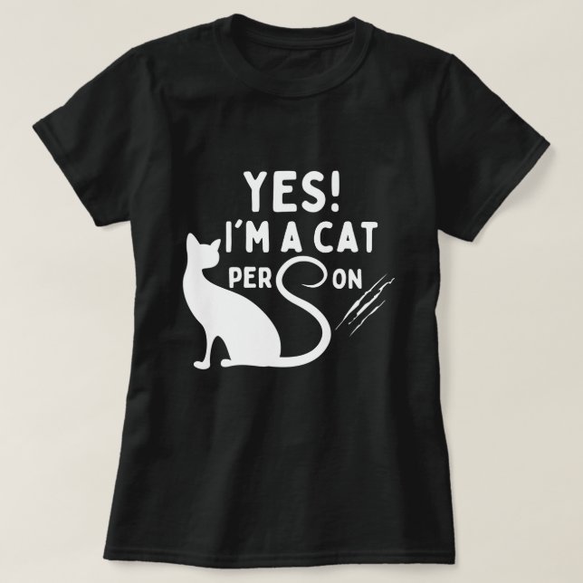 T-shirt OUI, je suis un chat (Design devant)