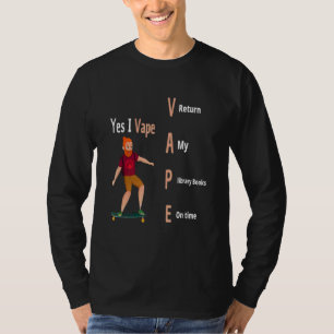 T-shirt Oui Je VAPE Retourne Mes Livres De Bibliothèque À 