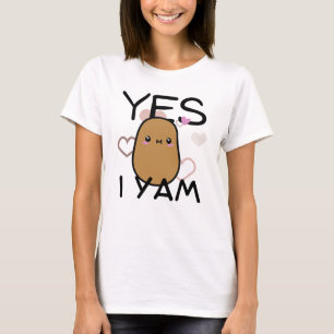 T-shirt Oui, je Yam kawaii pomme de terre mignonettes enfa