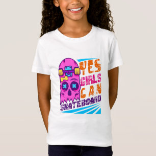 T-Shirt Oui les filles peuvent faire du skateboard Skatebo